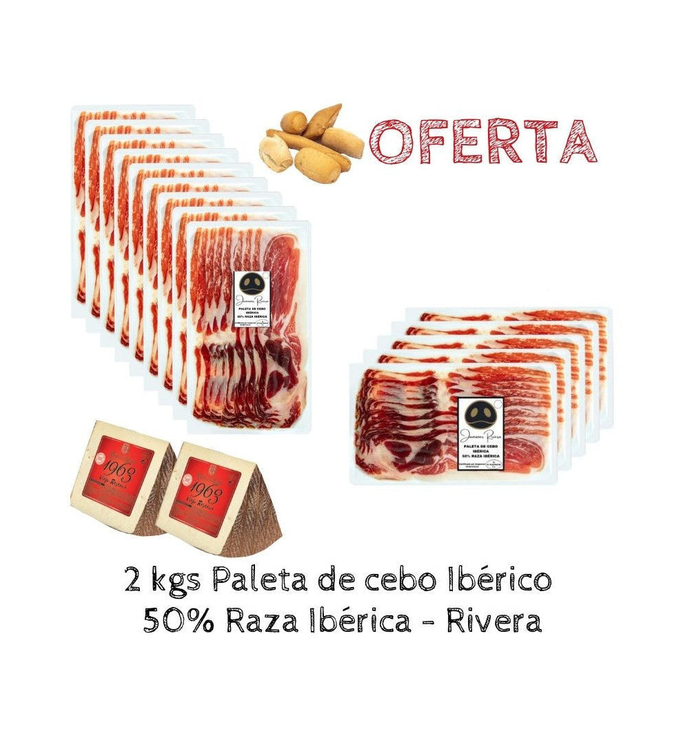 Pack Paletilla 2 kg Rivera + queso y picos (loncheada)