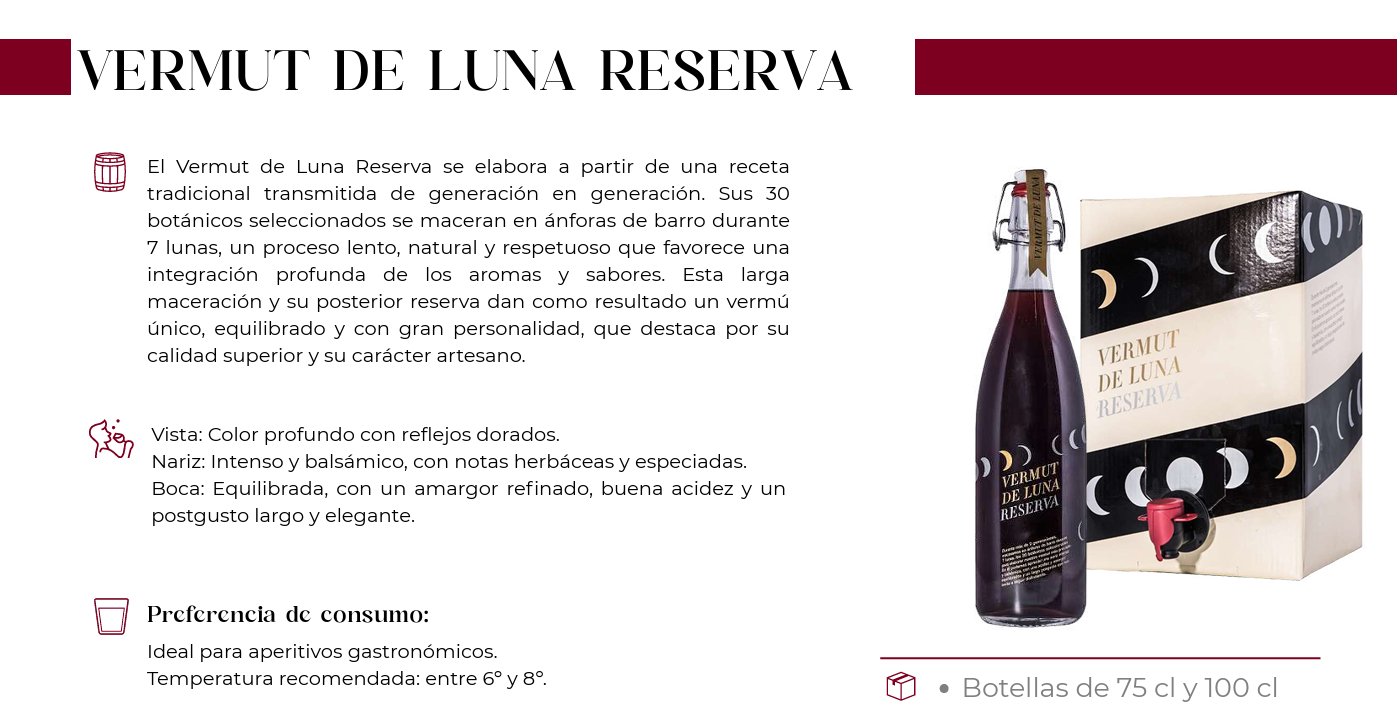 Vermut De Luna Reserva 75cl.