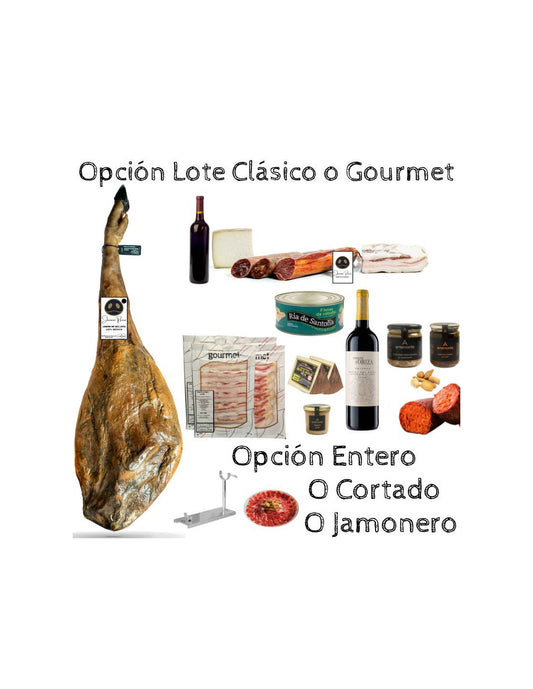 Cesta de Navidad con Jamón de Bellota 100% Ibérico Rivera 7-7,5 kgs