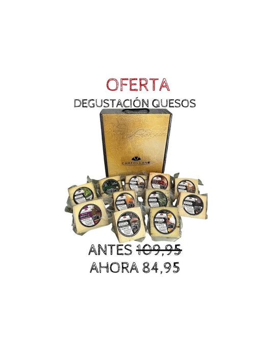 Cesta Degustación Diamante Quesos Campollano en Cuñas 250g