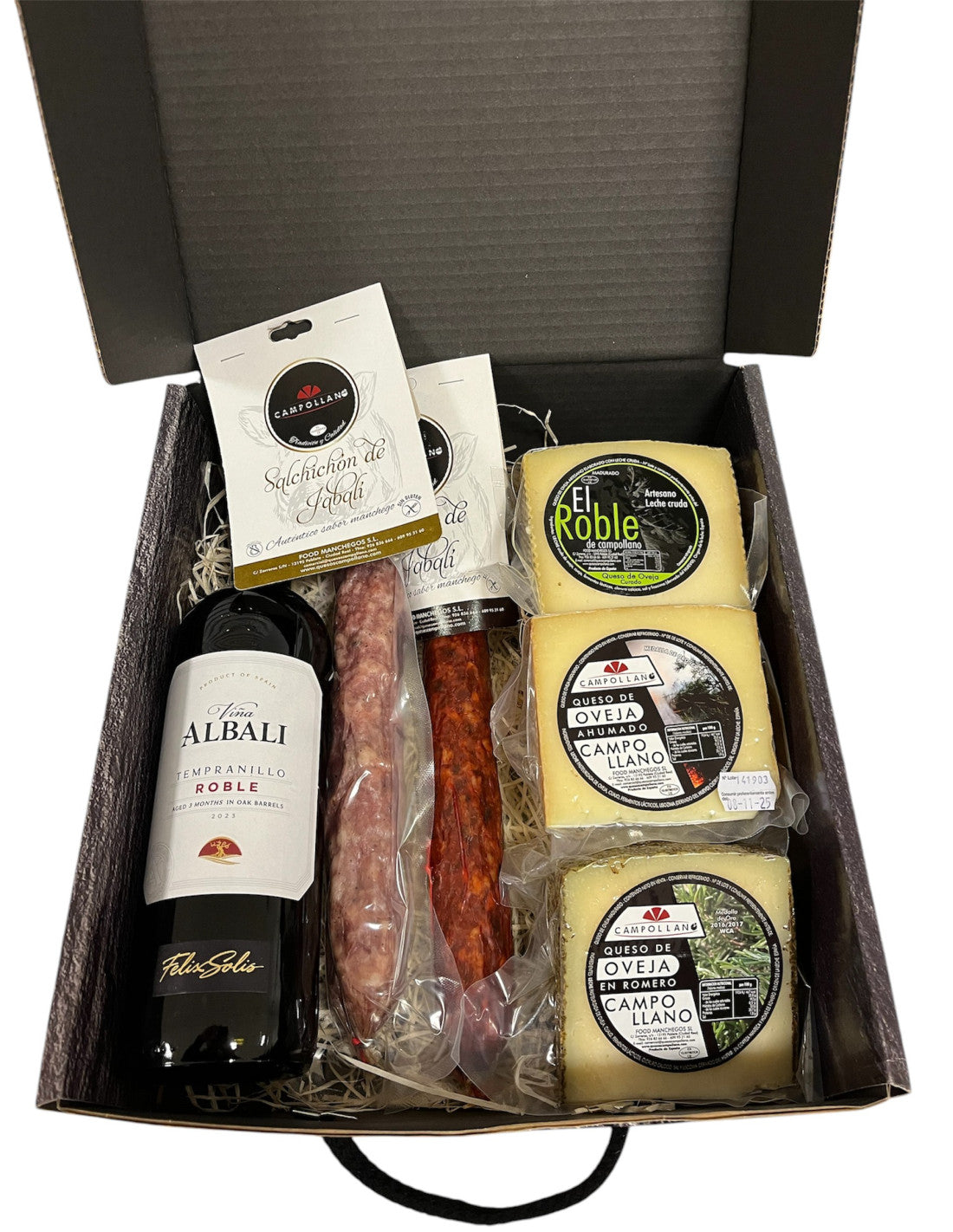 Cesta Gourmet Nº 3 Campollano | Quesos, Caza y Vino