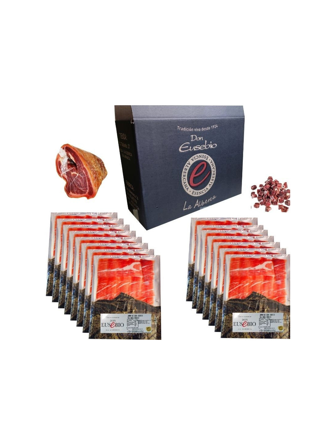Jamón de Cebo Ibérico 50% Don Eusebio loncheado (3 kg)