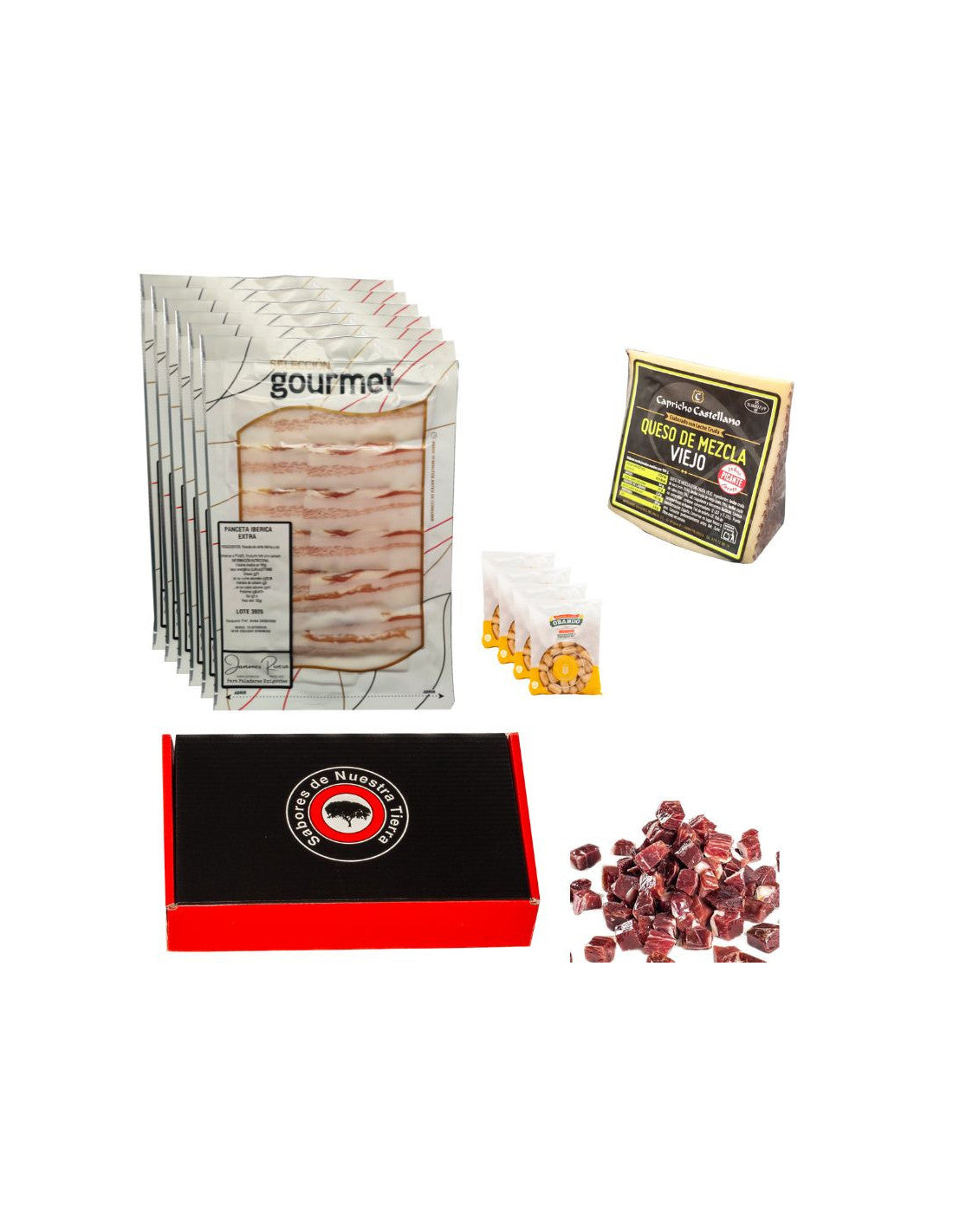 Lote Ibérico Económico Panceta Rivera + Queso y Piquitos
