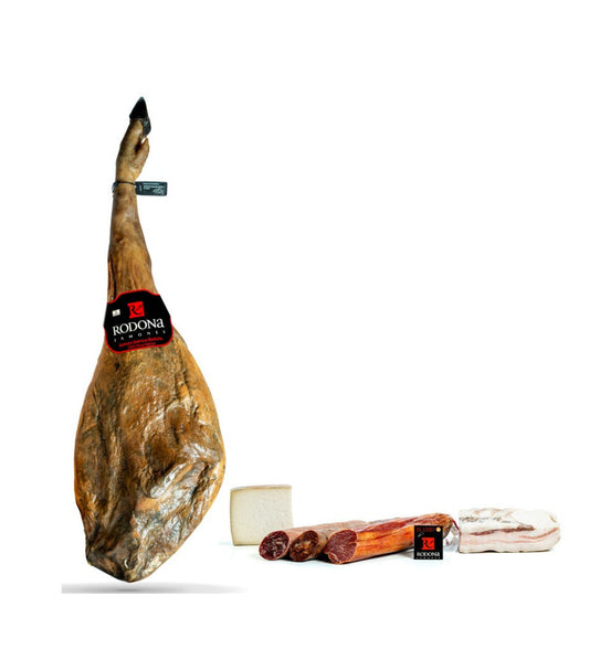 Lote Jamón de Bellota 100% Ibérico Rodona + Queso y Embutidos
