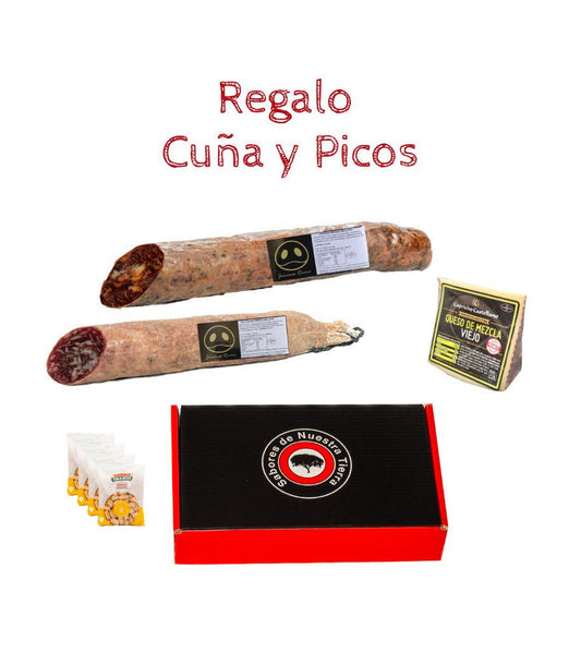 Lote Ibérico Rivera: Chorizo, Salchichón Bellota + Queso y Picos