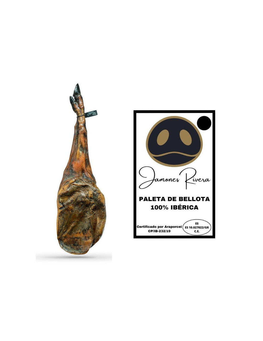 Paleta Bellota 100% Ibérica Jamones Rievera con Queso y Picos de Regalo
