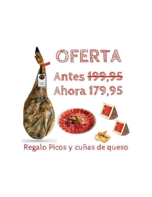 Paleta de Bellota 50% Ibérica Rivera 5–5,5 kg + Regalo queso