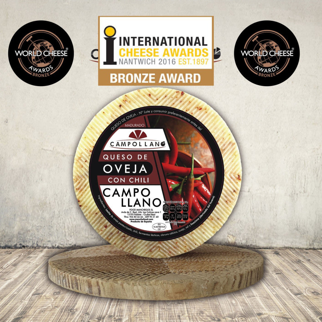 Queso de Oveja Curado con Chili (Pasteurizado) – Picante Equilibrado